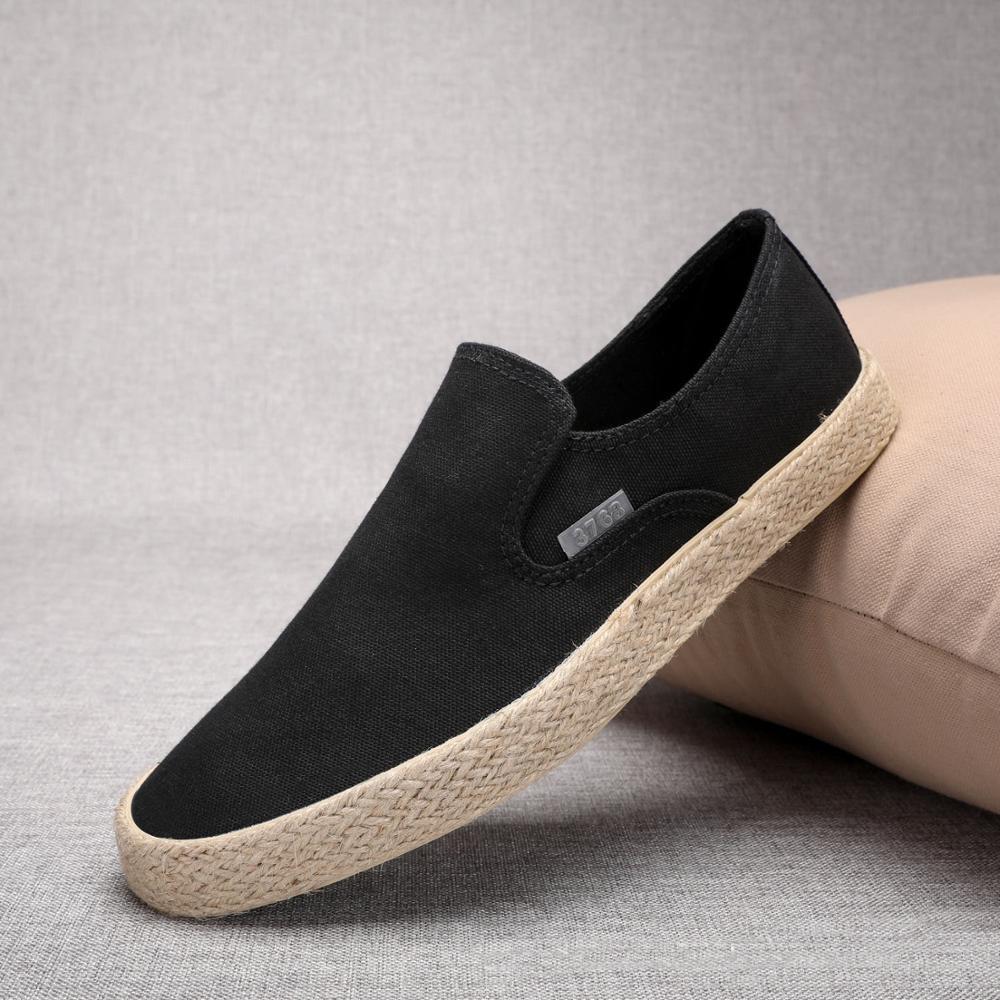 dress shoes more soft espadrilles men hemp loafers slip on fashion s casual male breathable canvas spring rubber e53g, Black
dress shoes more soft espadrilles men hemp loafers slip on fashion s casual male breathable canvas spring rubber e53g, Black