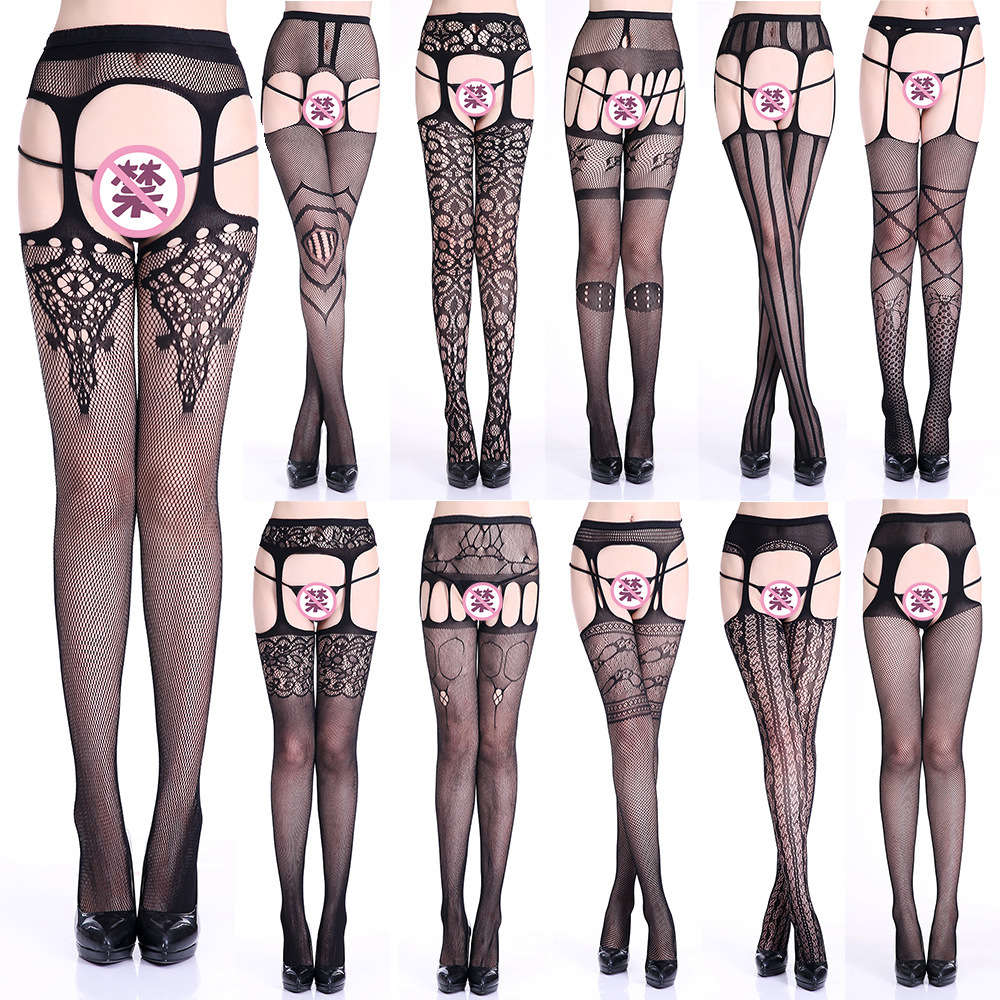 Four side open crotch lace transparent suspender socks black sexy no off waist fishing net stockings non slip Garter, Black;white
Four side open crotch lace transparent suspender socks black sexy no off waist fishing net stockings non slip Garter, Black;white