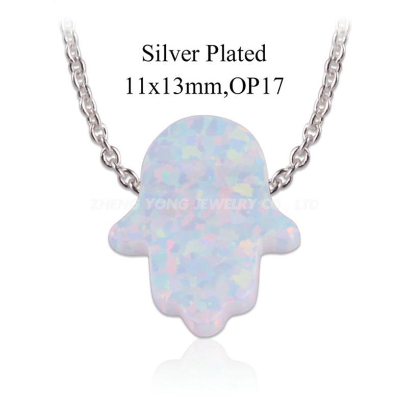 Pendant Necklaces 11x13mm 925 Sterling Silver Chain Opal Hamsa Necklace, Rhodium Plated OP17 White Fatima Hand Necklace For Gift
Pendant Necklaces 11x13mm 925 Sterling Silver Chain Opal Hamsa Necklace, Rhodium Plated OP17 White Fatima Hand Necklace For Gift