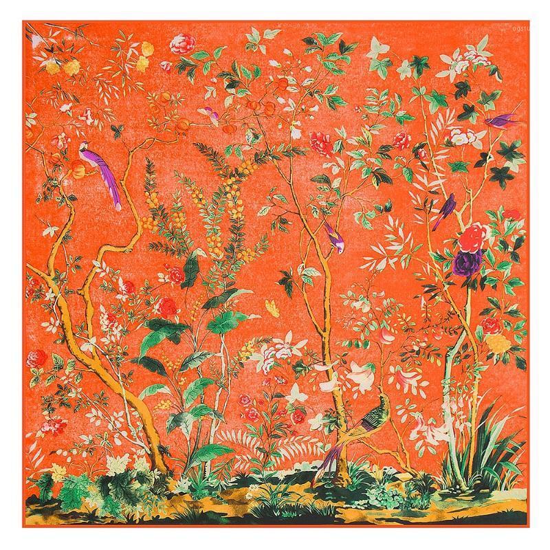 Scarves 130*130CM Handkerchief Scarf Flower And Bird Jungle Twill Satin 100% Silk Ladies Square Female Shawl, Blue;gray
Scarves 130*130CM Handkerchief Scarf Flower And Bird Jungle Twill Satin 100% Silk Ladies Square Female Shawl, Blue;gray