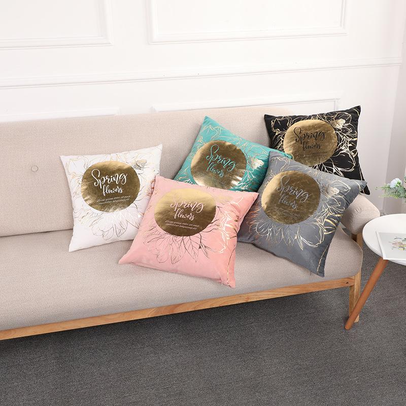 Cushion/Decorative Pillow Gold Leaf Flower Bronzing Polyester Slip Velvet Fabric Cushion Cover Throw Decorative Cushions Home Decor Sofa Nap, Black
Cushion/Decorative Pillow Gold Leaf Flower Bronzing Polyester Slip Velvet Fabric Cushion Cover Throw Decorative Cushions Home Decor Sofa Nap, Black