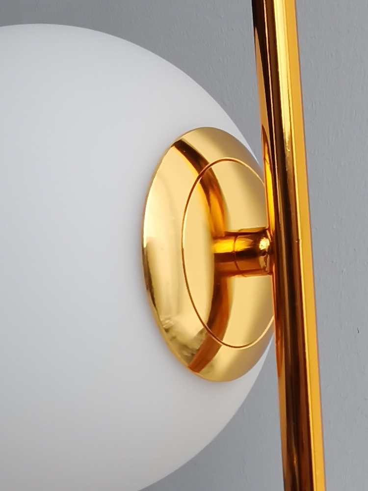 Gold Glass Bedside Table Light with LED Fixture - Perfect for Living Rooms & Bedrooms