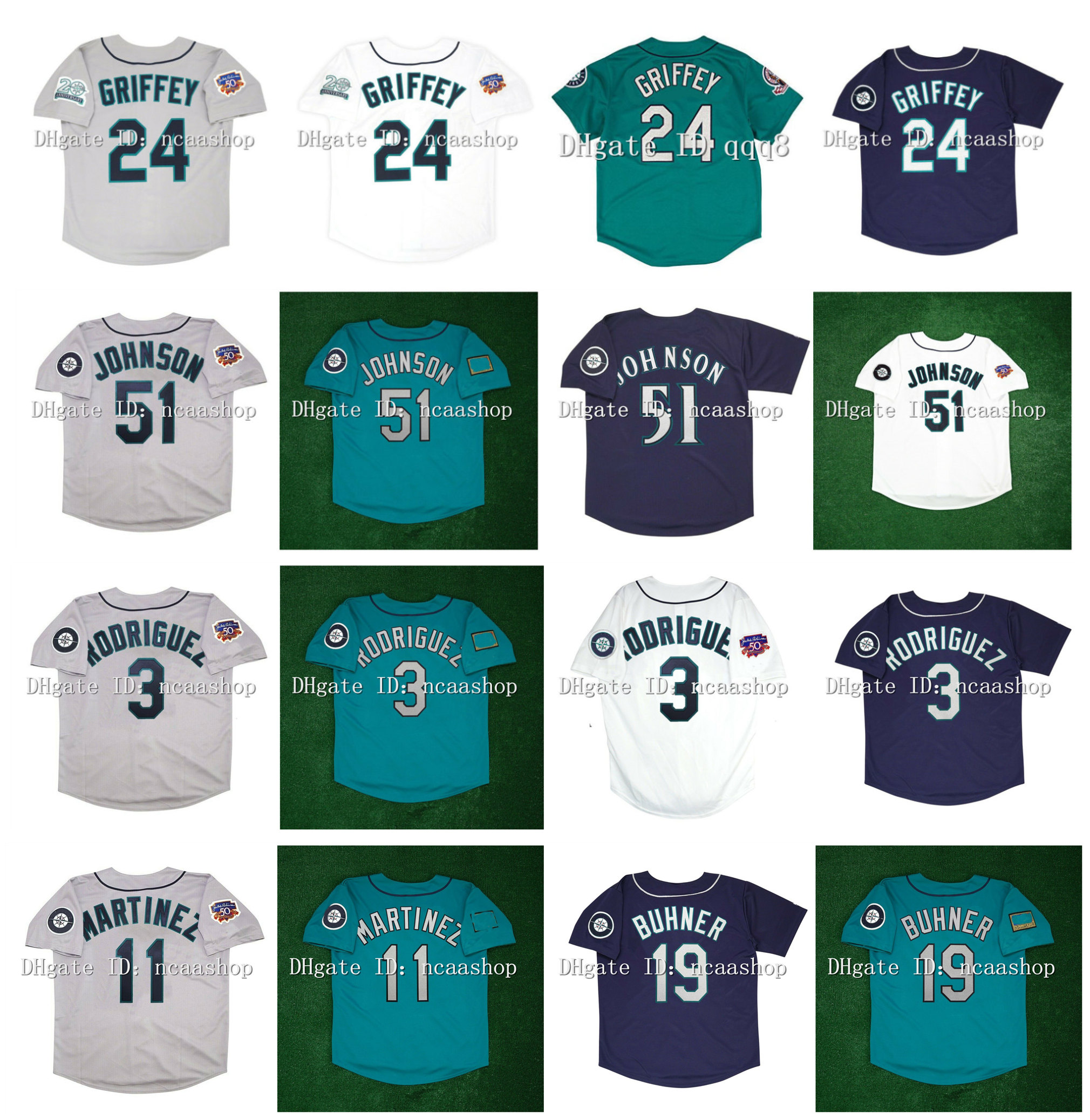 1997 Retro Seattle 24 Ken Griffey Jr. Jersey 51 Randy Johnson 3 Alex Rodriguez 11 Edgar Martinez 35 Rickey Henderson 19 Jay Buhner Vintage Baseball Green Grey White, As pic
1997 Retro Seattle 24 Ken Griffey Jr. Jersey 51 Randy Johnson 3 Alex Rodriguez 11 Edgar Martinez 35 Rickey Henderson 19 Jay Buhner Vintage Baseball Green Grey White, As pic