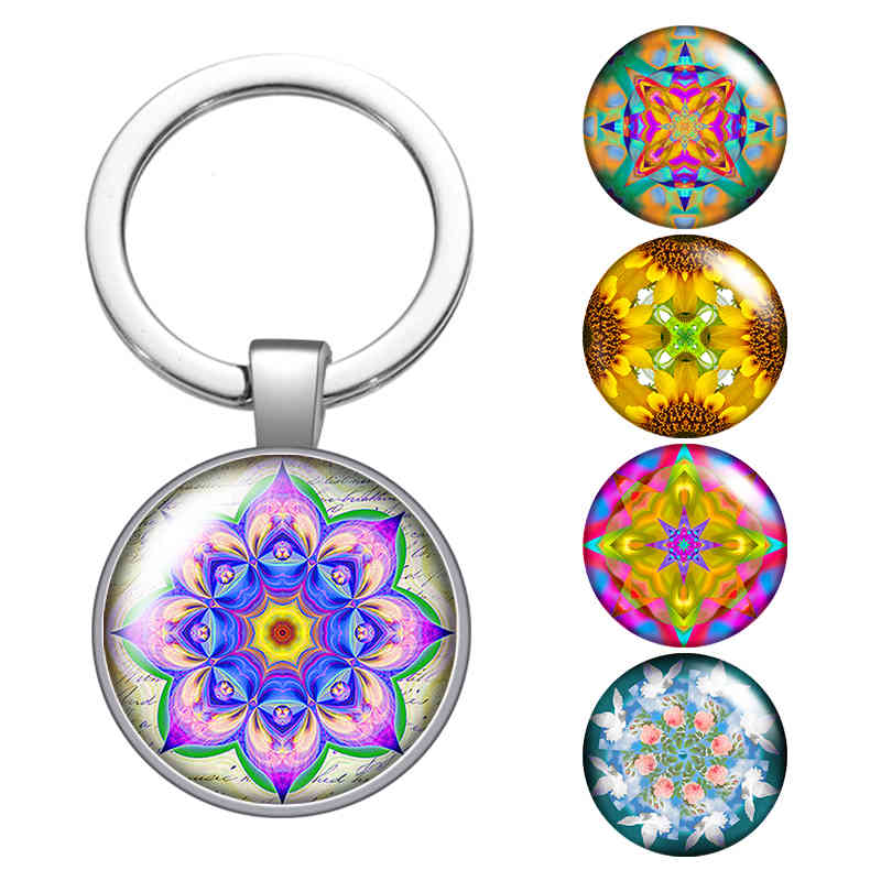 Artistic Pattern Flowers New Style Glass Cabochon Keychain Bag Car Key Rings Holder Charms Silver Plated Key Chains Women Gifts
Artistic Pattern Flowers New Style Glass Cabochon Keychain Bag Car Key Rings Holder Charms Silver Plated Key Chains Women Gifts