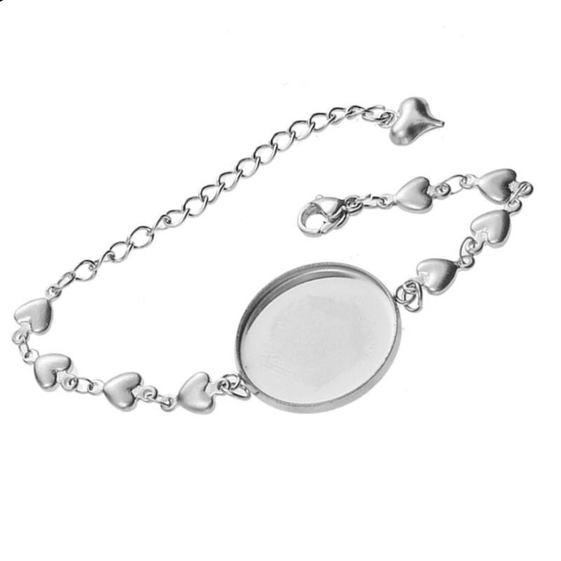 Link, Chain 20mm Stainless Steel Bracelet Charms Time Gem Tray BraceletS For Women Bottom DIY Accessories Bulk Items Wholesale
Link, Chain 20mm Stainless Steel Bracelet Charms Time Gem Tray BraceletS For Women Bottom DIY Accessories Bulk Items Wholesale