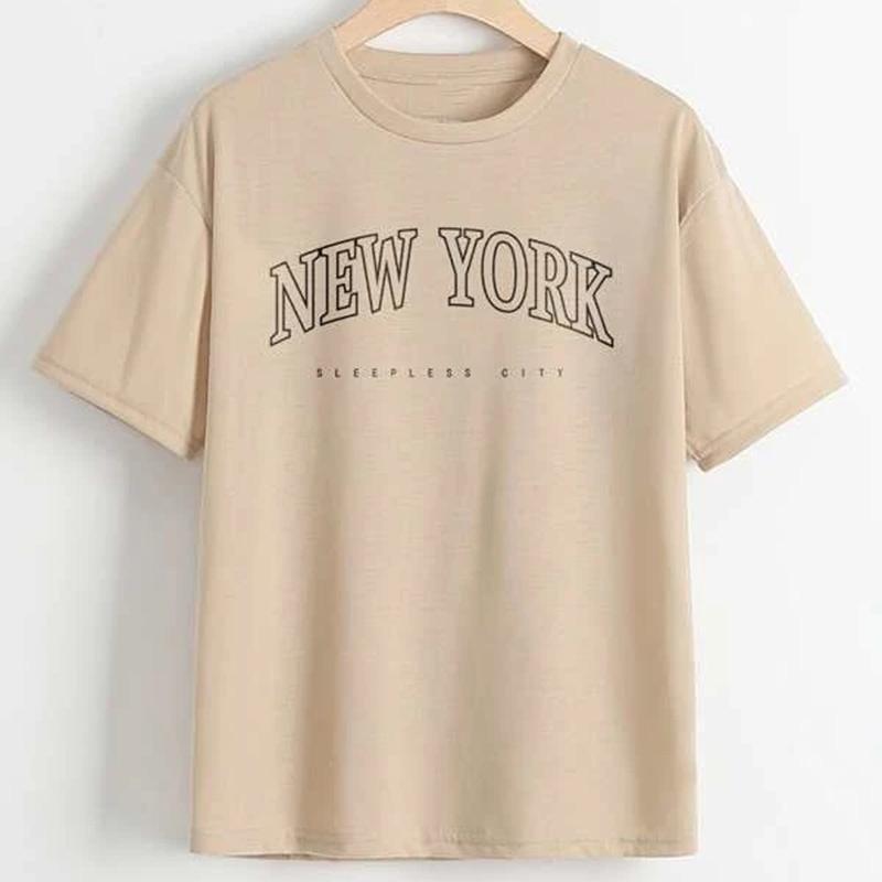 Women's T-Shirt Kuakuayu HJN York Sleepless City Letter Printed Summer Fashion Vintage Retro Style Tumblr Ulzzang Grunge Unisex Women Tshirt, White
Women's T-Shirt Kuakuayu HJN York Sleepless City Letter Printed Summer Fashion Vintage Retro Style Tumblr Ulzzang Grunge Unisex Women Tshirt, White
