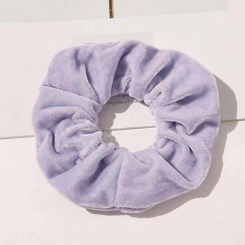 40Colors Velvet Hair Scrunchie Candy Color Elastic Hair Bands Winter Autumn Korea Women Girls Ponytail Holder Hair Accessorie