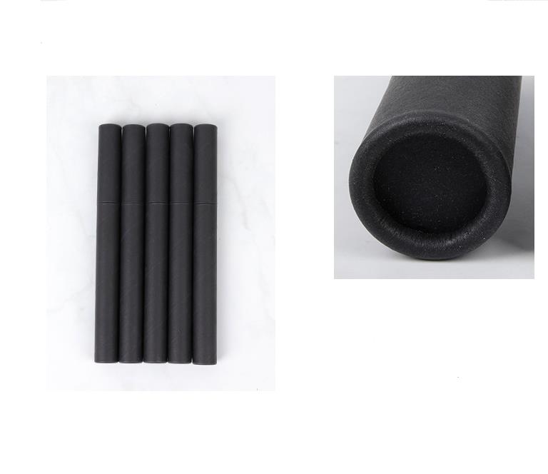 500pcs/lot Black Kraft Paper Incense Tube Boxes Incense-Barrel Small Storage Box for pencil Joss Stick Convenient Carrying 20.7x2.1cm SN2896