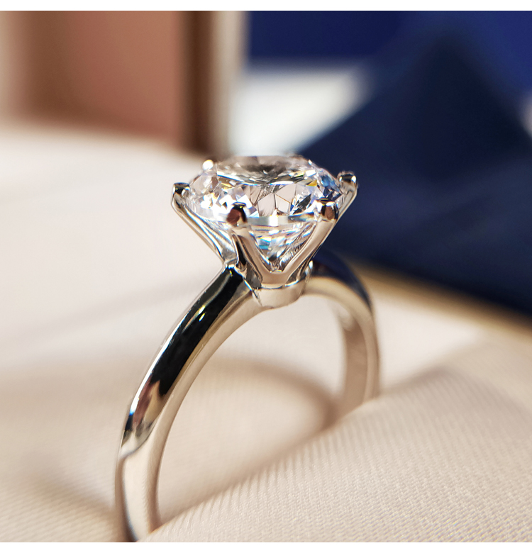 Choucong Women Wedding Couple Rings Real Sterg Sier Round Cut White Topaz CZ Dia Gemstones Promise Handmade Lady Engagement Bridal Ring Sey Gift e121