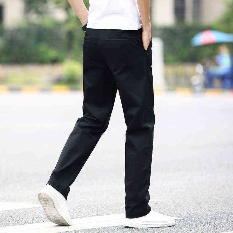 Autumn Winter Pants Men Cotton Fashion Business Stretch Men Chinos Trousers Casual Black Pants Male Pentalon Homme Mens 40 211112