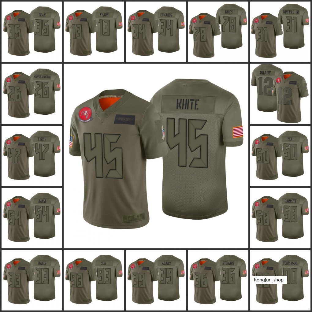 TampaBayBuccaneersMen #45 Devin White 12 Tom Brady 13 Mike Evans Custom Women Youth Camo Jersey Salute to Service
TampaBayBuccaneersMen #45 Devin White 12 Tom Brady 13 Mike Evans Custom Women Youth Camo Jersey Salute to Service