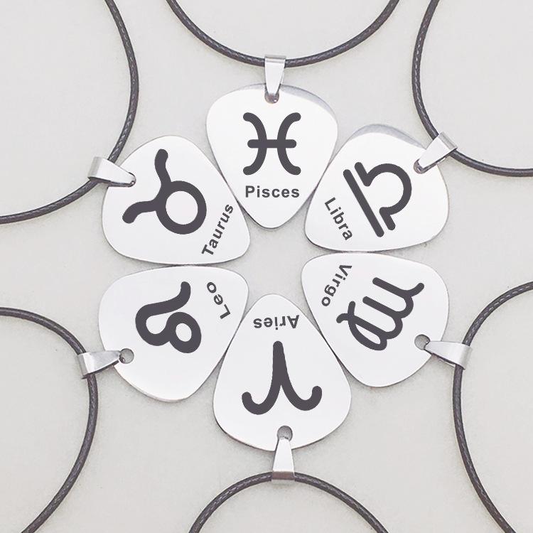 Pendant Necklaces Stainless Steel Star Zodiac Sign Neckless 12 Constellation Necklace For Men Women Leather Chain Gothic Amulet Chocker
Pendant Necklaces Stainless Steel Star Zodiac Sign Neckless 12 Constellation Necklace For Men Women Leather Chain Gothic Amulet Chocker