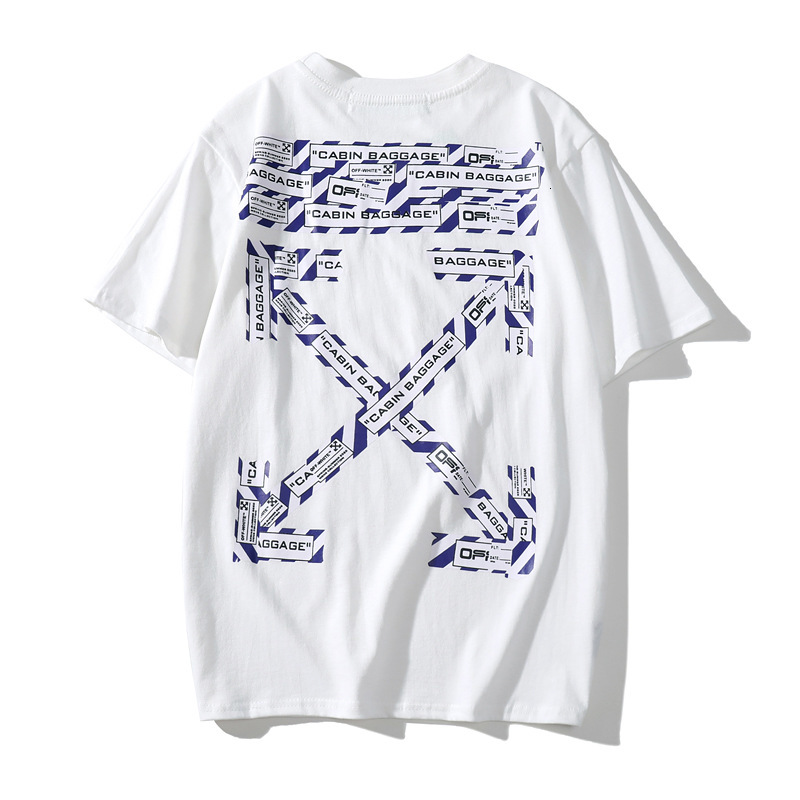 Men's T-shirt Short Sleeve Off Style White 20ss Couple's Tape with Cordon Arrstyle Os Loose O074, White;black
Men's T-shirt Short Sleeve Off Style White 20ss Couple's Tape with Cordon Arrstyle Os Loose O074, White;black