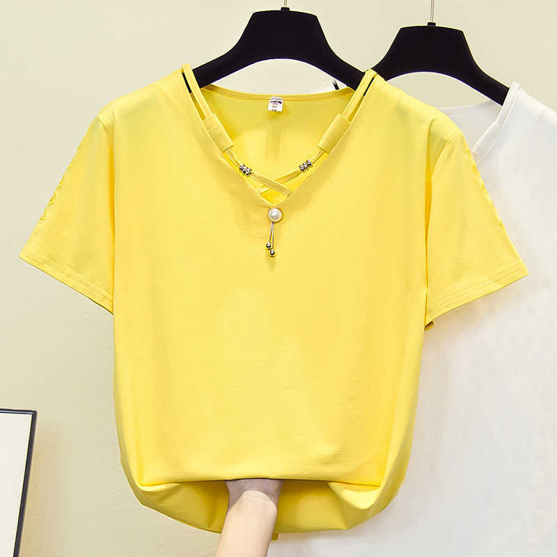 Plus Size Short-sleeved basic women's t-shirt ins bottoming shirt pure cotton loose retro printing t-shirt female 210604, Yellow
Plus Size Short-sleeved basic women's t-shirt ins bottoming shirt pure cotton loose retro printing t-shirt female 210604, Yellow