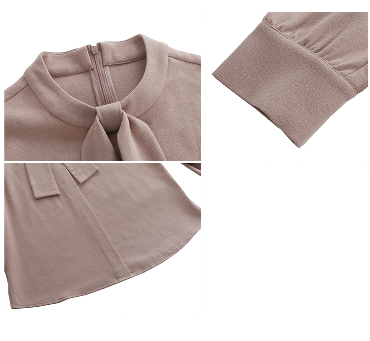 Autumn Long Sleeve Chiffon Blouse Shirt Women Tops Blouse Women Blusas Mujer De Moda Stand Collar Blouse Women Shirts D525 210323