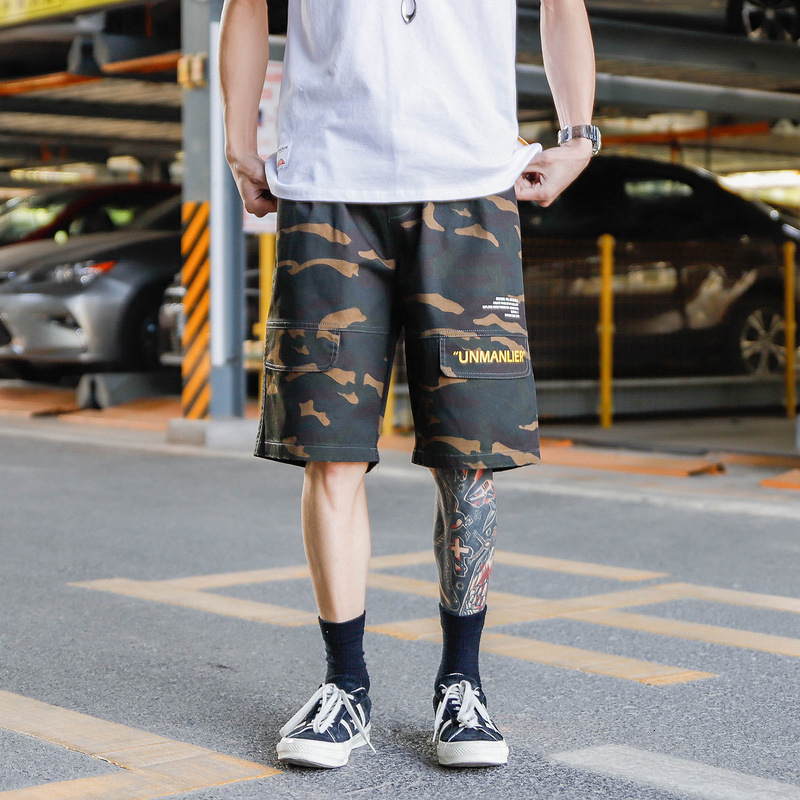 shorts chao brand 2021 summer cool camouflage tooling multi bag men's youth casual capris, White;black
shorts chao brand 2021 summer cool camouflage tooling multi bag men's youth casual capris, White;black