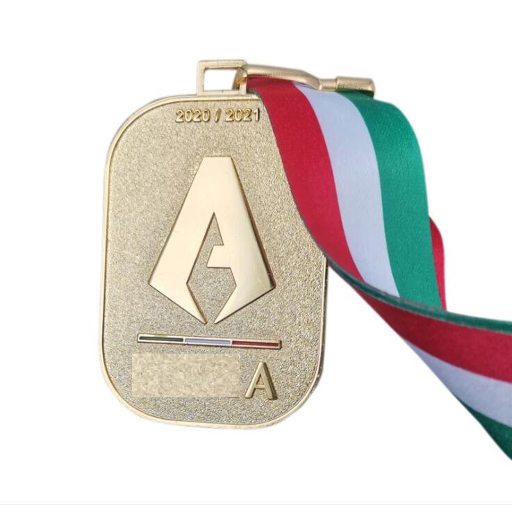 20/21 Serie Italia A Champions Alloy Medal Collectable Milan League Finals Medals as Collections or Fan Gifts