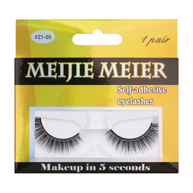 False Lashes Self-Adhesive 3D Faux Mink Instant Application - Lightweight Natural Looking Fake Eyelashes for Effortless Beauty X2509