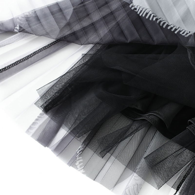 Skirt Women big plaid Print Pleated s Vintage Drawstring Elastic Waist Midi s Casual Korean A Line 210524