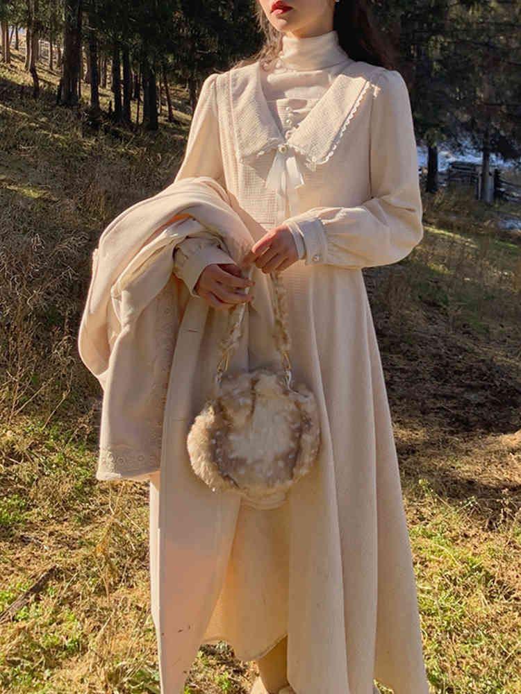 Winter Vintage Dress Women Long Sleeve Sweet Elegant Dress Korean Casual Evening Party Midi Dress Female Autumn 210521