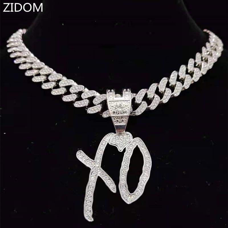 Pendant Necklaces Men Women Hip Hop Iced Out Bling XO Letter Necklace With 13mm Miami Cuban Chain Hiphop Fashion Jewelry
Pendant Necklaces Men Women Hip Hop Iced Out Bling XO Letter Necklace With 13mm Miami Cuban Chain Hiphop Fashion Jewelry