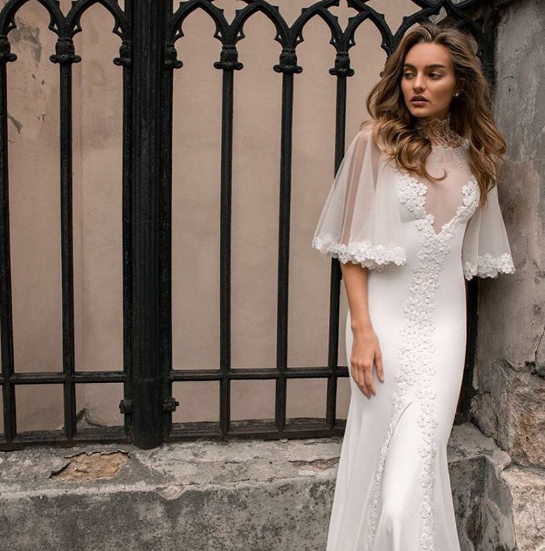 2021 White Mermaid Wedding Dresses Jewel Neck Bridal Gowns Beads Lace Applique Nigerian Robe De Mariee