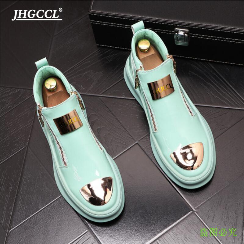 NEW style of men's boots high-top casual shoes versatile high-bang sports dance comfortable Ankle Roman Cowboy mafu Motorcycle Work & Safet boot 