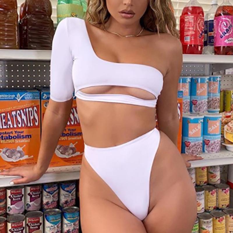 One Shoulder Bikini Women Swimwear Hollow Out Sexy Female Biquini Swim Suit Push Up Swimsuit Beachwear Swimming Women, White
One Shoulder Bikini Women Swimwear Hollow Out Sexy Female Biquini Swim Suit Push Up Swimsuit Beachwear Swimming Women, White