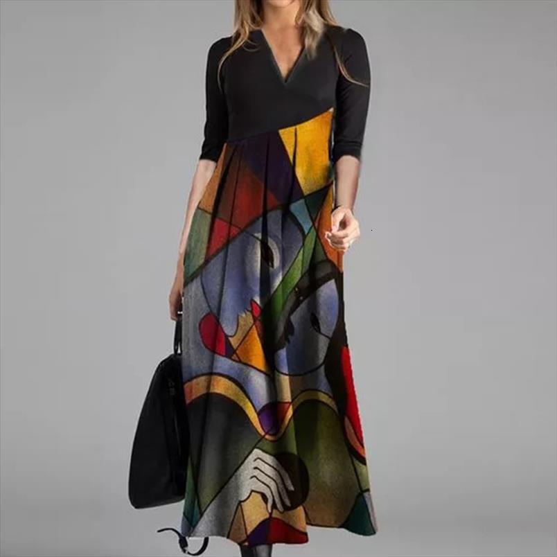 elegant autumn winter retro print women dresses party cross v neck long sleeves slim lady casual, Black;gray
elegant autumn winter retro print women dresses party cross v neck long sleeves slim lady casual, Black;gray