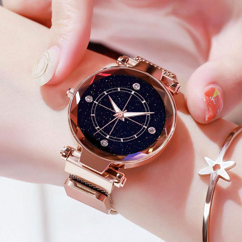 Wristwatches Luxury Starry Sky Watches Women Magnet Rose Gold Mesh Band Analog Quartz Ladies Montre Femme, Red
Wristwatches Luxury Starry Sky Watches Women Magnet Rose Gold Mesh Band Analog Quartz Ladies Montre Femme, Red