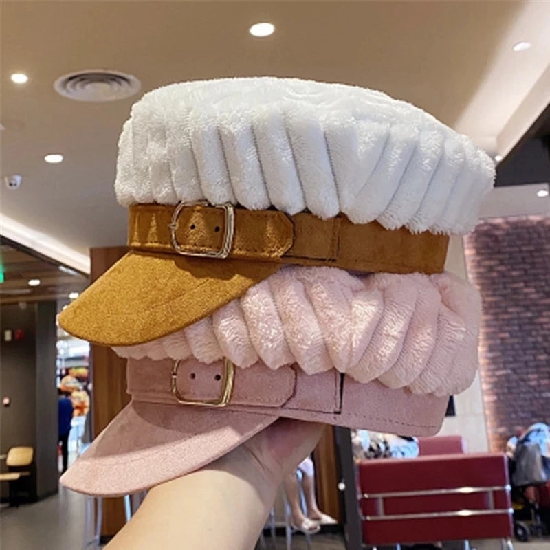 Plush beret hat women winter fashion painter cap plus velvet warm flat top military cap casual all-match octagonal newsboy hat, Blue;gray
Plush beret hat women winter fashion painter cap plus velvet warm flat top military cap casual all-match octagonal newsboy hat, Blue;gray