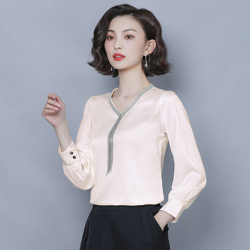 women blouse Tassel Shirt Women's Fashion Temperament Long Sleeve Slim Chiffon chemisier femme 6701 50 210427