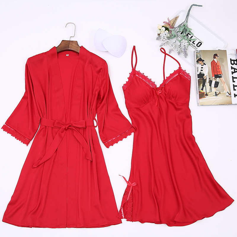 2021summer womens 2pc robe bath gown strap kimono pajamas sets sleepwear lady home wear nightgown suit sleepshirts -xxl, Black;red
2021summer womens 2pc robe bath gown strap kimono pajamas sets sleepwear lady home wear nightgown suit sleepshirts -xxl, Black;red