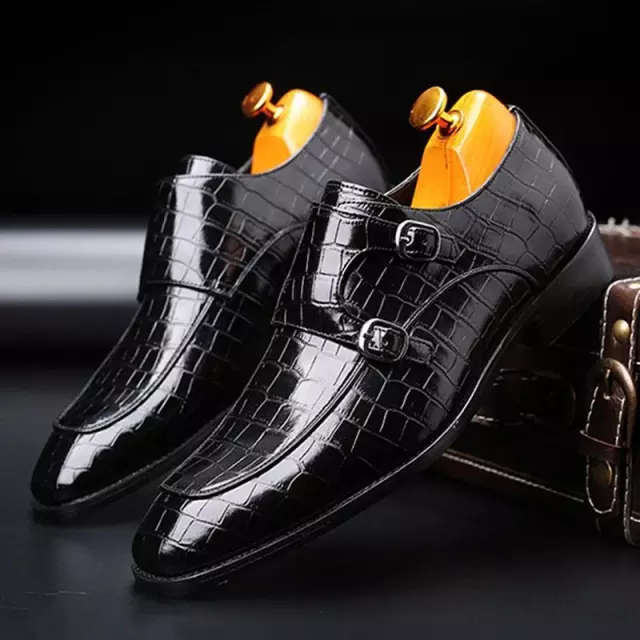 Men pu leather Shoes Low Heel Dress Shoes Spring buckle monk strap shoes Vintage Classic Male Casual Zapatos De Hombre HM019, Black
Men pu leather Shoes Low Heel Dress Shoes Spring buckle monk strap shoes Vintage Classic Male Casual Zapatos De Hombre HM019, Black