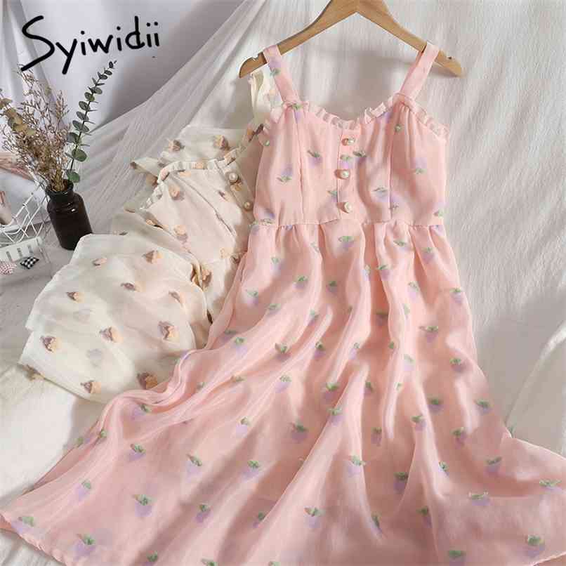 Spaghetti Strap Dresses for Women Sexy Backless Zipper Clothes A-line Summer Fashion Ruffles Midi Dress Pink White 210607
Spaghetti Strap Dresses for Women Sexy Backless Zipper Clothes A-line Summer Fashion Ruffles Midi Dress Pink White 210607
