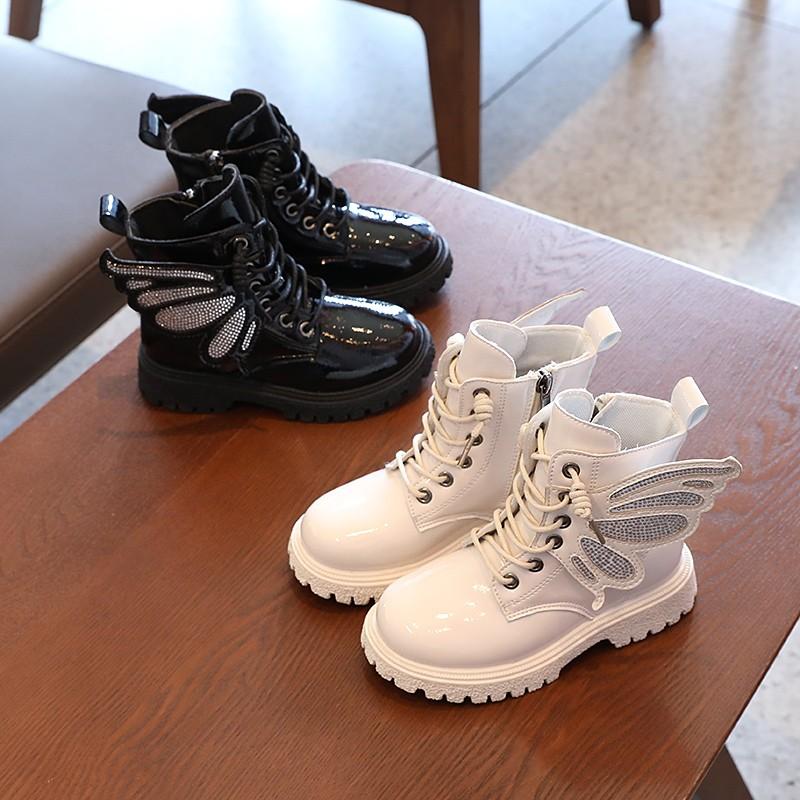 Boots Children Butterfly Diamante Glitter Patent Leather Girls Autumn Boot Black White Zipper Platform 26-36 Kids Shoes
Boots Children Butterfly Diamante Glitter Patent Leather Girls Autumn Boot Black White Zipper Platform 26-36 Kids Shoes