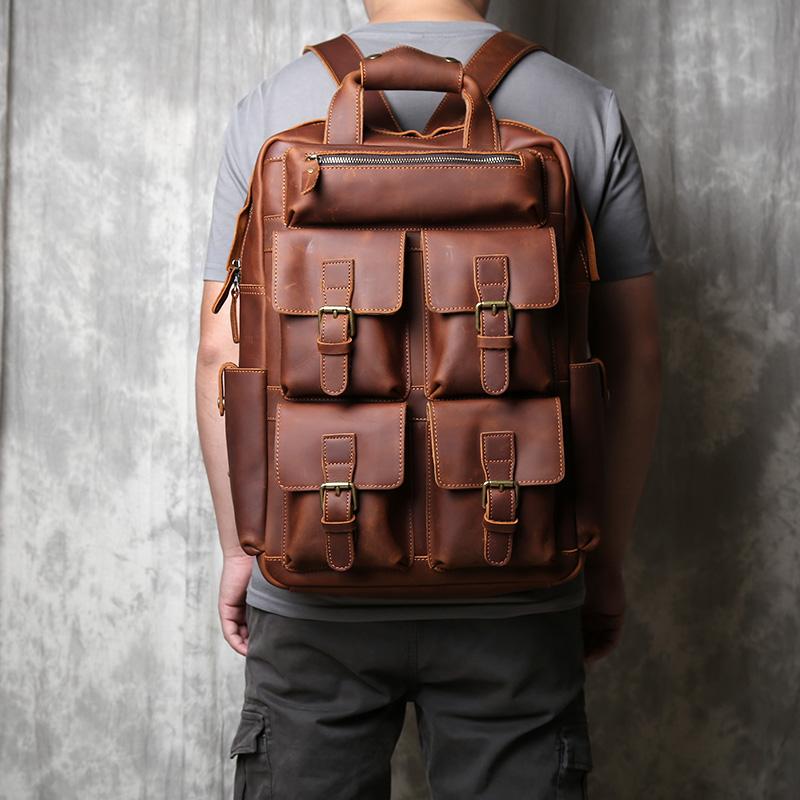 Backpack Vintage Crazy Horse Skin Business Black 16 Inch Laptop Luxury Fashionable Genuine Leather Travel Handbag Large
Backpack Vintage Crazy Horse Skin Business Black 16 Inch Laptop Luxury Fashionable Genuine Leather Travel Handbag Large