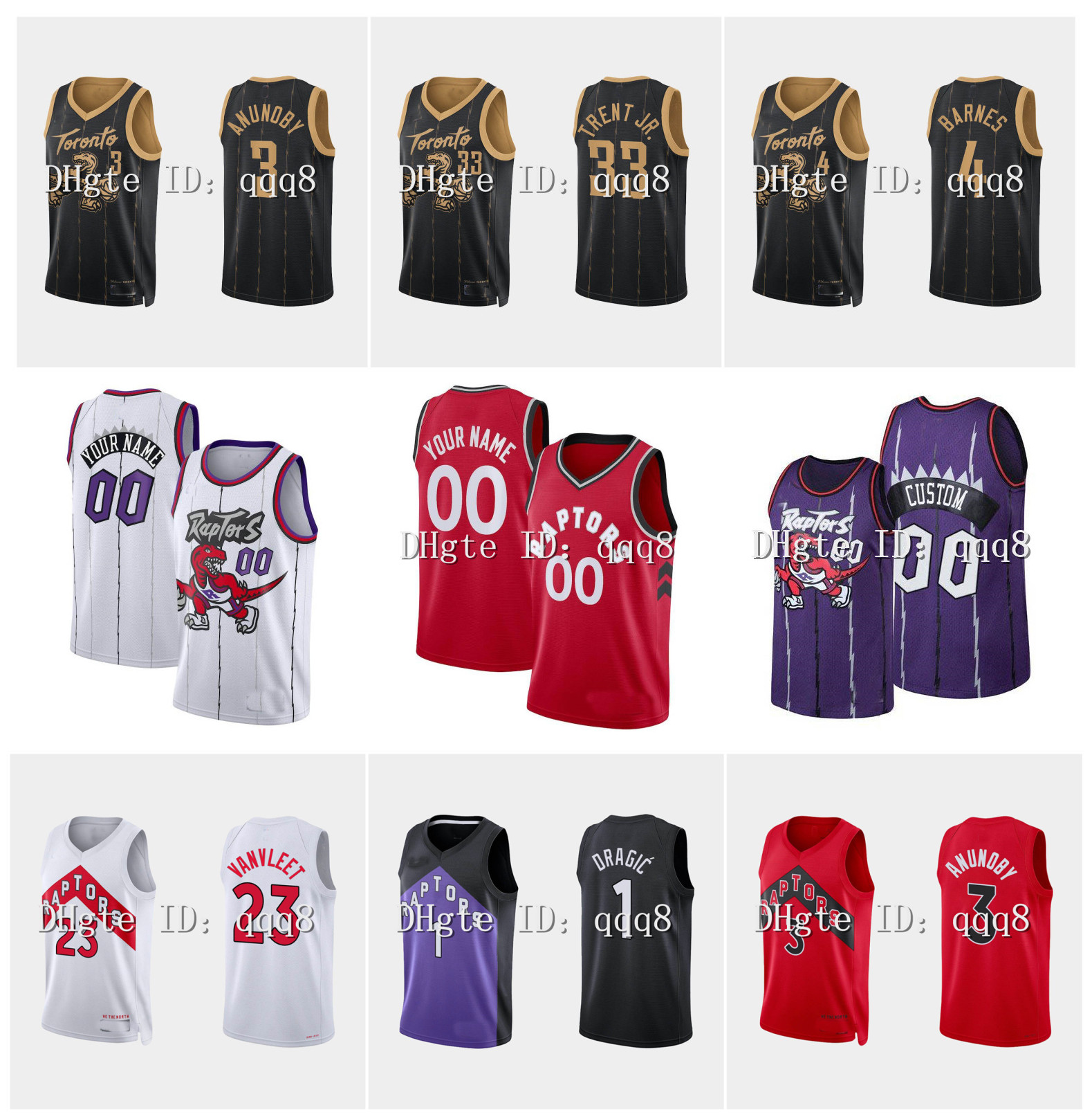 21 22 75th City Basketball Jerseys OG Anunoby 4 Scottie Barnes Fred 23 VanVleet Pascal 43 Siakam 33 Gary Trent 5 Precious Achiuwa Goran Drag, Black
21 22 75th City Basketball Jerseys OG Anunoby 4 Scottie Barnes Fred 23 VanVleet Pascal 43 Siakam 33 Gary Trent 5 Precious Achiuwa Goran Drag, Black