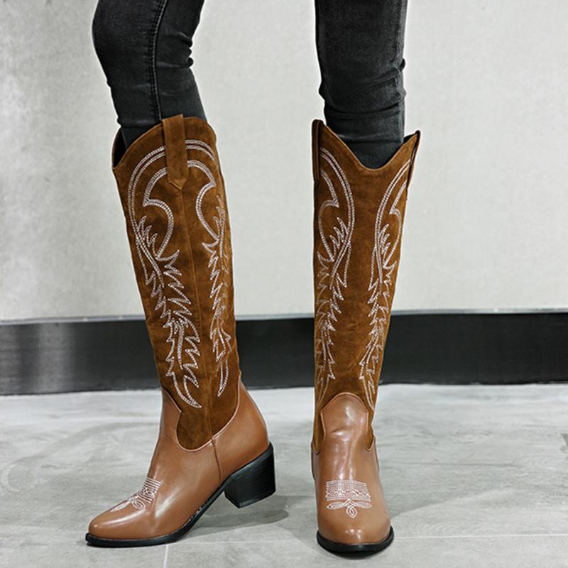Boots Woman Knight Women Vintage Leather Boot Square Heel Knee High Slip On Shoe Keep Warm Round Toe Shoes Westen, Bw
Boots Woman Knight Women Vintage Leather Boot Square Heel Knee High Slip On Shoe Keep Warm Round Toe Shoes Westen, Bw