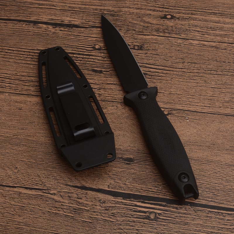 Special Offer KS 4007 Outdoor Survival Straight Tactical Knife 8Cr13Mov Double Action Black Oxide Blade ABS Handle Fixed Blades Knives knife With Kyde