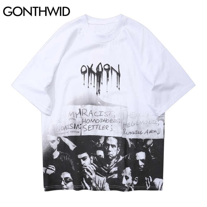 Hip Hop Tshirts Streetwear Creative Print Short Sleeve Tees Shirts Fashion Punk Rock Gothic Casual Cotton T-Shirt Tops 210602, White
Hip Hop Tshirts Streetwear Creative Print Short Sleeve Tees Shirts Fashion Punk Rock Gothic Casual Cotton T-Shirt Tops 210602, White