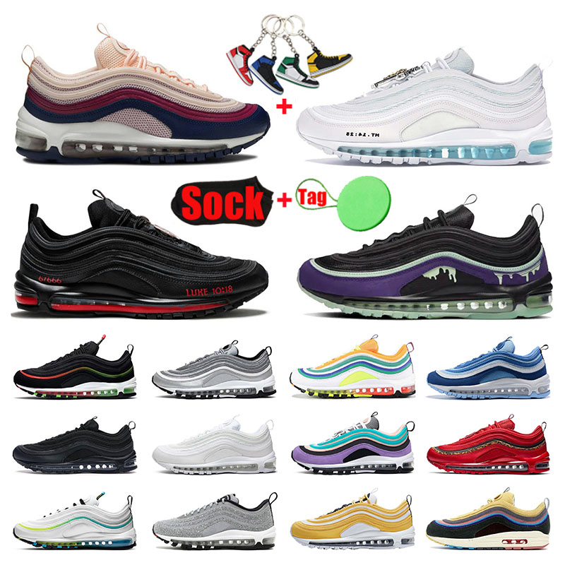 Men's Women's Mschf Lil Nas x Satan Luke inri jesus 97s Running shoes UNDEFEATED Sean Wotherspoon Triple White Black Bullet Trainers Classic Sports Sneakers Jogging, A21 36-45 silver bullet 
Men's Women's Mschf Lil Nas x Satan Luke inri jesus 97s Running shoes UNDEFEATED Sean Wotherspoon Triple White Black Bullet Trainers Classic Sports Sneakers Jogging, A21 36-45 silver bullet