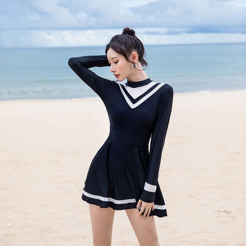 Sport Full Sleeve Zipper High-Neck One Piece Swimsuit Women Swimwear Female Patchwork Long Bathing Suit Swimdress One-Piece Suits
Sport Full Sleeve Zipper High-Neck One Piece Swimsuit Women Swimwear Female Patchwork Long Bathing Suit Swimdress One-Piece Suits