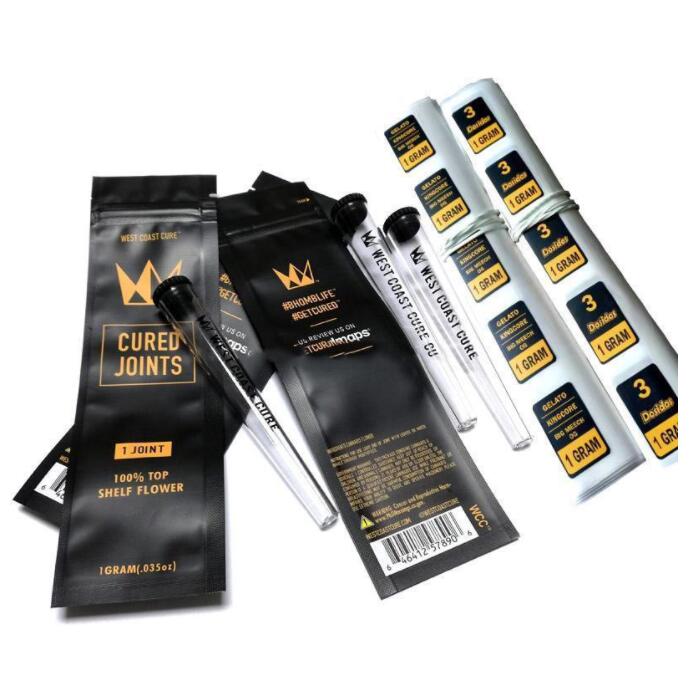 1Pcs West Coast Cure JOINTS Bag Packaging for 1.0ml 0.8ml Vape Pen Carts Empty Cartridges Plastic Tubes Preroll Pre-Rolled Tube Package
1Pcs West Coast Cure JOINTS Bag Packaging for 1.0ml 0.8ml Vape Pen Carts Empty Cartridges Plastic Tubes Preroll Pre-Rolled Tube Package