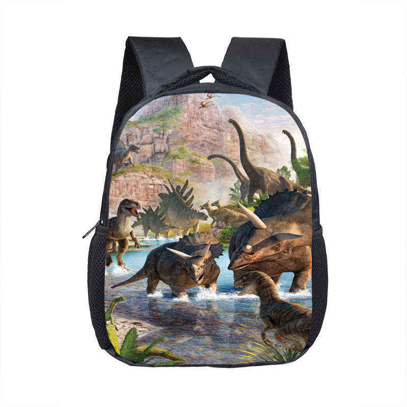 12 Inch Animals Dinosaur Backpacks 3D Dinosaur Children School Bags Baby Toddler Bag Boys Backpack for Kids Kindergarten Bags 211123