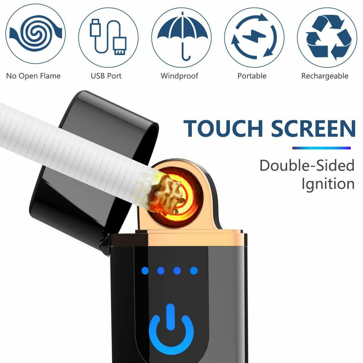 USB Rechargeable Electric Heaters Touch Sensor Metal Cigarette Sensing Lighter Windproof Thin Charging Full Screen Lighters Mini Gadgets
USB Rechargeable Electric Heaters Touch Sensor Metal Cigarette Sensing Lighter Windproof Thin Charging Full Screen Lighters Mini Gadgets