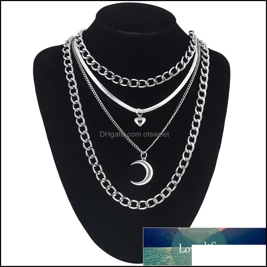 Pendant Necklaces & Pendants Jewelry 4Pcs/Set Layer Moon Necklace Neck Chains Crescent Gothic Women Female Chocker Goth Aessories Factory Pr, Silver
Pendant Necklaces & Pendants Jewelry 4Pcs/Set Layer Moon Necklace Neck Chains Crescent Gothic Women Female Chocker Goth Aessories Factory Pr, Silver