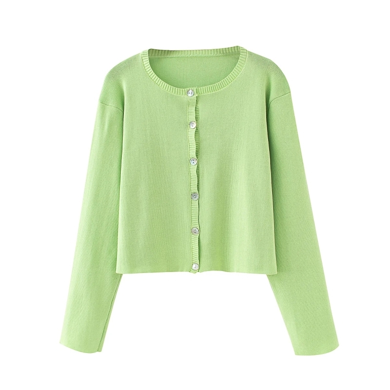 elegant women green knitted blouses set fashion ladies vintage bomb tops casual female soft shirts girls chic 210430