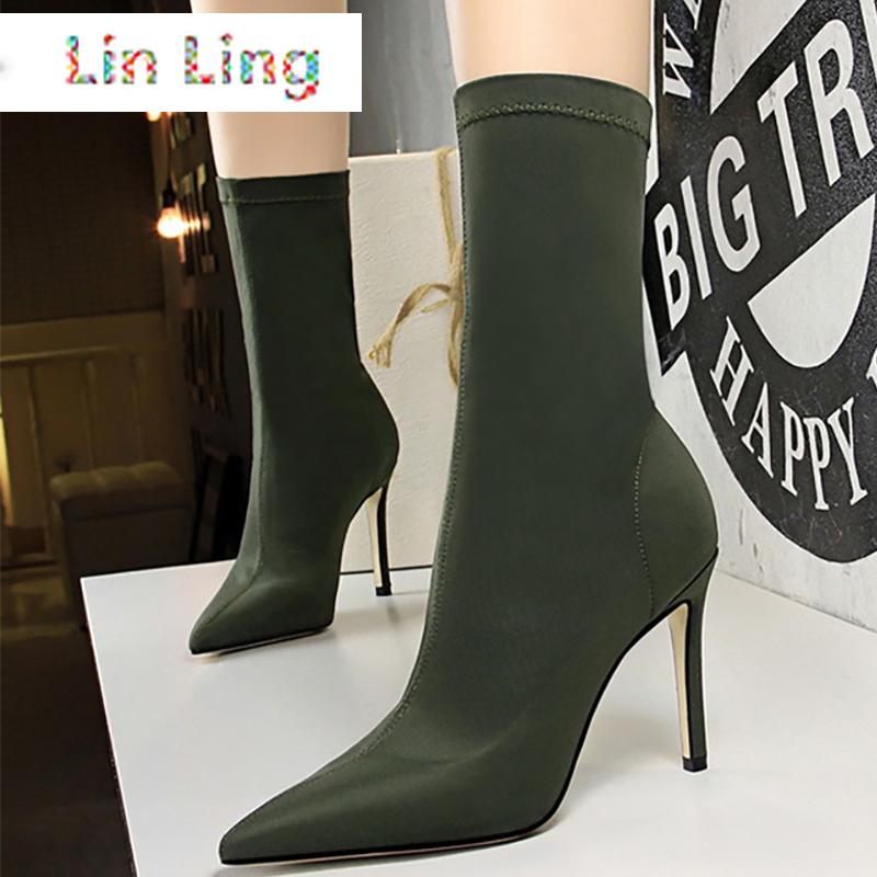 Mid-calf Boots Sexy Sock Stretch High Heels Fetish Women Shoes 2021 Autumn Winter Stiletto Pumps 41, Black
Mid-calf Boots Sexy Sock Stretch High Heels Fetish Women Shoes 2021 Autumn Winter Stiletto Pumps 41, Black
