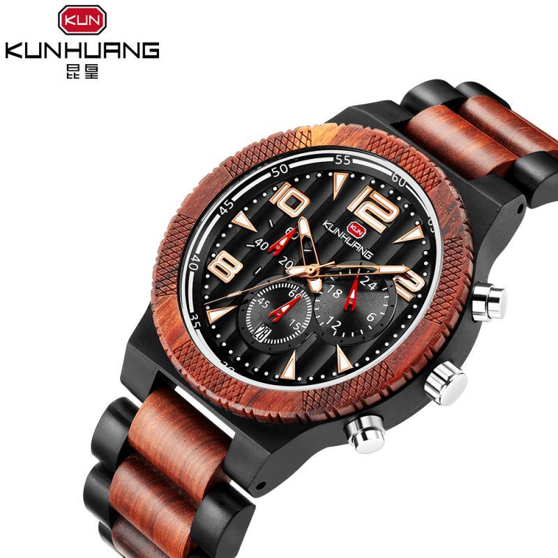 Wristwatches 2021 Mens' Watches Made Of Wood Quartz Men's Wristwatch Atmospheric Fashion Relojes Para Hombre Clocks Time, Brown
Wristwatches 2021 Mens' Watches Made Of Wood Quartz Men's Wristwatch Atmospheric Fashion Relojes Para Hombre Clocks Time, Brown